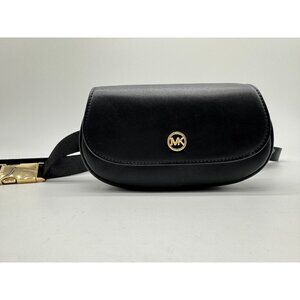 MICHAEL KORS faux-leather flap women's belt bag fanny pack -Black -  L/XL
